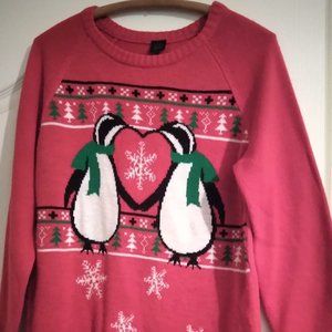 Penguins red Christmas sweater